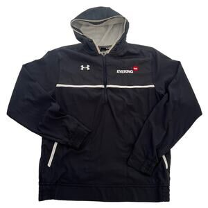Under Armour /Eyeking Logo Black Hood Hooded Lightweight Loose Men Jacket  Small